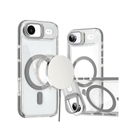 Thin Magnetic Clear Case with Camera Stand Kickstand - GRAY for iPhone Air (Only Ground Shipping)