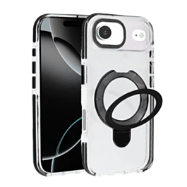 Transparent Case with Wireless Charging Kickstand - BLACK for iPhone Air (Only Ground Shipping)