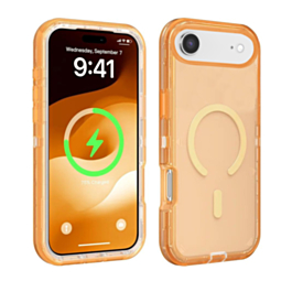 Wireless Charging Transparent Shockproof Case - ORANGE for iPhone Air (Only Ground Shipping)