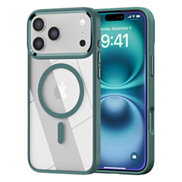 Shiny Magnetic Clear Cases - GREEN for iPhone 17 Pro (Only Ground Shipping)