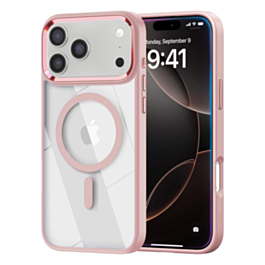 Shiny Magnetic Clear Cases - PINK for iPhone 17 Pro (Only Ground Shipping)