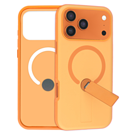 Shockproof Rugger Magnetic Case with Kickstand (ORANGE) for iPhone 17 Pro (Only Ground Shipping)