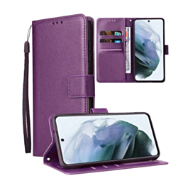 Leather Wallet Case with Card Slot - DARK PURPLE for iPhone 17 Pro (Only Ground Shipping)