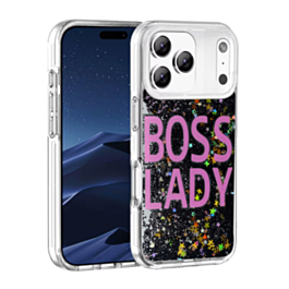 Liquid Quicksand Glitter Cover Case - BOSS LADY for iPhone 17 Pro (Only Ground Shipping)