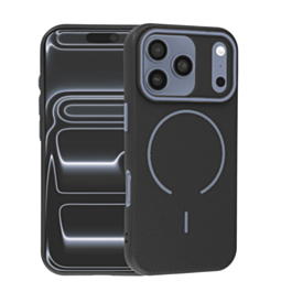 Magnetic Leather Soft Cases - BLACK for iPhone 17 Pro (Only Ground Shipping)