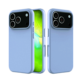 Soft Solid Silicone Case (Full Buttom Cover) - LIGHT BLUE for iPhone 17 Pro (Only Ground Shipping)