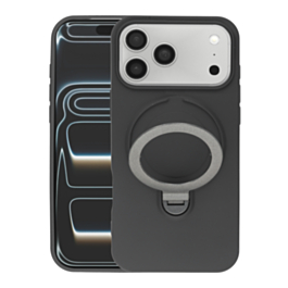 Pastel Shield Carbon Fiber Magnetic Kickstand Case (BLACK) for iPhone 17 Pro (Only Ground Shipping)