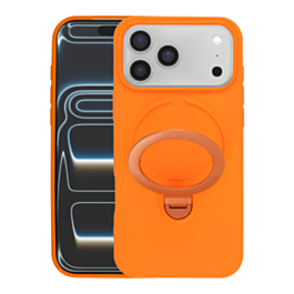 Pastel Shield Carbon Fiber Magnetic Kickstand Case (ORANGE) for iPhone 17 Pro (Only Ground Shipping)