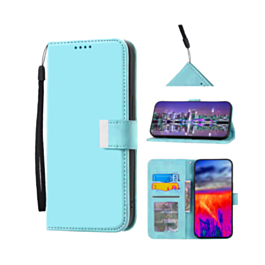 Elegant Leather Wallet Case with Wristlet Strap - TEAL for iPhone 17 Pro (Only Ground Shipping)