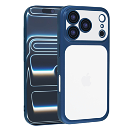 Frosted Transparent Matte Case with Lens Protection - BLUE for iPhone 17 Pro (Only Ground Shipping)