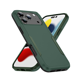 Dual Layers Shockproof Strong Case - DARK GREEN for iPhone 17 Pro (Only Ground Shipping)