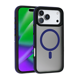 Bicolor Matte Magnetic Translucency Case - DARK BLUE for iPhone 17 Pro (Only Ground Shipping)