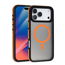 Bicolor Matte Magnetic Translucency Case - ORANGE for iPhone 17 Pro (Only Ground Shipping)