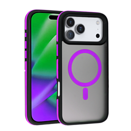 Bicolor Matte Magnetic Translucency Case - PURPLE for iPhone 17 Pro (Only Ground Shipping)