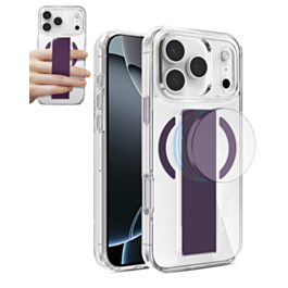 Hard Clear Case with MagGrip for iPhone 17 Pro (PURPLE) (Only Ground Shipping)