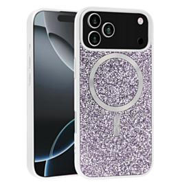 Thin Wireless Charging Bling Diamond Crystal Case - WHITE for iPhone 17 Pro (Only Ground Shipping)