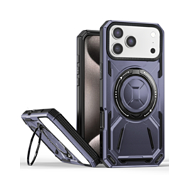 Full-Body Rugged Shockproof Case with Ring Holder - PURPLE for iPhone 17 Pro Max (Only Ground Shipping)