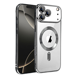 Shiny Wireless Charging Clear Case - BLACK for iPhone 17 Pro Max (Only Ground Shipping)