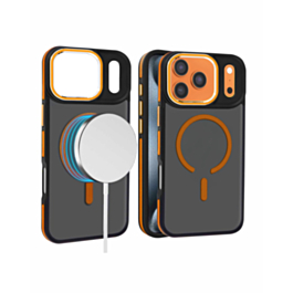 Slim Non-Slip Translucent Matte Wireless Charging Case (Orange) for iPhone 17 Pro Max / 18 Pro Max (Only Ground Shipping)