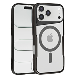 Glossy & Transparent Magnetic Case - BLACK for iPhone 17 Pro Max (Only Ground Shipping)