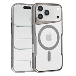 Glossy & Transparent Magnetic Case - TITANIUM for iPhone 17 Pro Max (Only Ground Shipping)