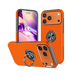 Dual Layer Case with Magnetic Ring - ORANGE for iPhone 17 Pro (Only Ground Shipping)