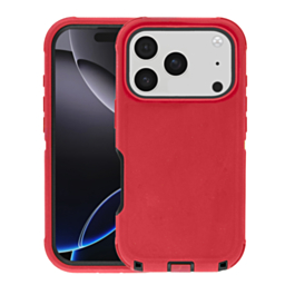 Heavy Duty Case - RED & BLACK for iPhone 17 Pro (Only Ground Shipping)