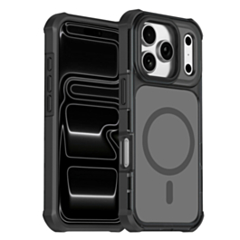 Dual Layer Electroplated Border Wireless Charging Case (BLACK) for iPhone 17 Pro (Only Ground Shipping)