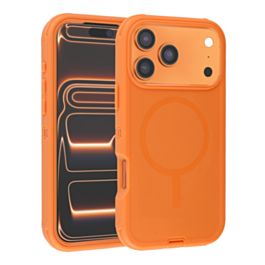 Wireless Charging Heavy Duty Case - ORANGE for iPhone 17 Pro (Only Ground Shipping)