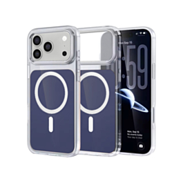 Transparent Magnetic Shockproof Case (NAVY) for iPhone 17 Pro (Only Ground Shipping)