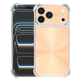 CD-Pattern Electroplated Four Corner Shockproof Case - GOLD for iPhone 17 Pro (Only Ground Shipping)