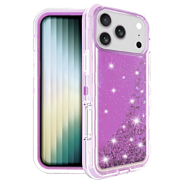 Protective Glitter Liquid Bumper Case (Purple) for iPhone 17 Pro / 18 Pro (Only Ground Shipping)