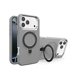 Support Heavy Duty Case with Wireless Charging Kickstand (Gray) for iPhone 17 Pro / 18 Pro (Only Ground Shipping)