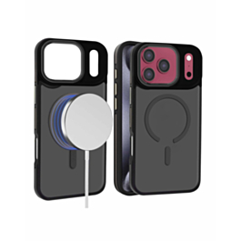 Slim Non-Slip Translucent Matte Wireless Charging Case (Black) for iPhone 17 Pro / 18 Pro (Only Ground Shipping)