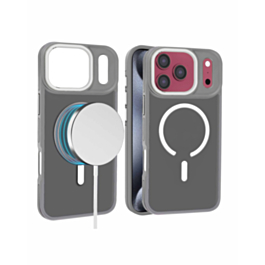 Slim Non-Slip Translucent Matte Wireless Charging Case (Gray) for iPhone 17 Pro / 18 Pro (Only Ground Shipping)
