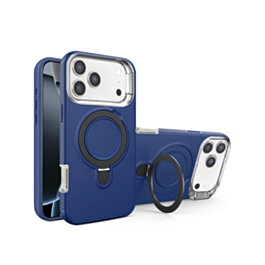 Support Heavy Duty Case with Wireless Charging Kickstand (Royal Blue) for iPhone 17 Pro Max / 18 Pro Max (Only Ground Shipping)