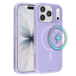 Dual Layer Cases with Wireless Charging (Purple) for iPhone 17 Pro Max / 18 Pro Max (Only Ground Shipping)