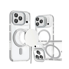 Thin Magnetic Clear Case with Camera Stand Kickstand (Clear) for iPhone 17 Pro Max / 18 Pro Max (Only Ground Shipping)