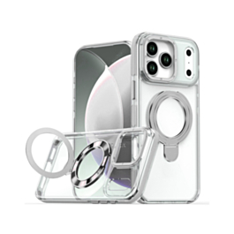 Transparent Wireless Charging Kickstand Case (Clear) for iPhone 17 Pro Max / 18 Pro Max (Only Ground Shipping)