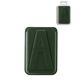 A Design Leather Magnetic Card Wallet Holder with Stand - GREEN (Only Ground Shipping)