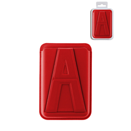 A Design Leather Magnetic Card Wallet Holder with Stand - RED (Only Ground Shipping)