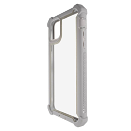 3in1 Hybrid Clear Soft TPU Hard PC Back Cover Case - GRAY for iPhone 12 / 12 Pro (Only Ground Shipping)