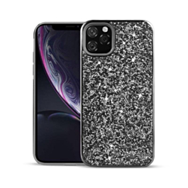 Bling Diamond Dual Layer Protection Case - BLACK for iPhone 12 Mini (Only Ground Shipping)