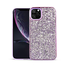 Bling Diamond Dual Layer Protection Case - PURPLE for iPhone 12 Mini (Only Ground Shipping)