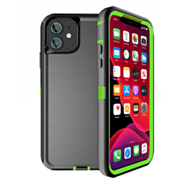 Heavy Duty Case for iPhone 12 Mini (BLACK & GREEN) (Only Ground Shipping)