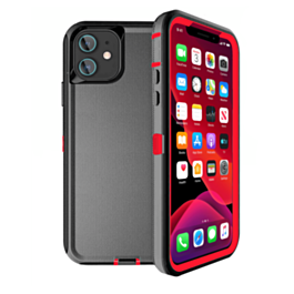 Heavy Duty Case for iPhone 12 Mini (BLACK & RED) (Only Ground Shipping)