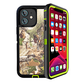 Heavy Duty Case for iPhone 12 Mini (CAMO GREEN) (Only Ground Shipping)