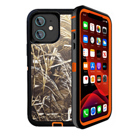 Heavy Duty Case for iPhone 12 Mini (CAMO ORANGE) (Only Ground Shipping)