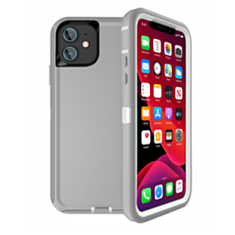 Heavy Duty Case for iPhone 12 Mini (GRAY & WHITE) (Only Ground Shipping)