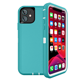 Heavy Duty Case for iPhone 12 Mini (LIGHT TEAL) (Only Ground Shipping)